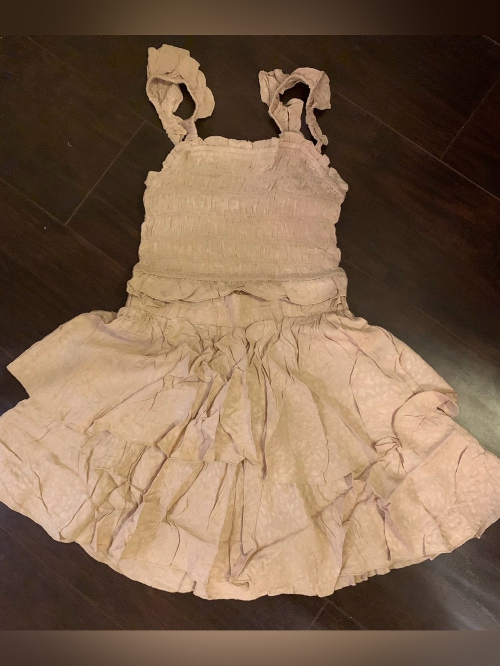 ILLA ILLA Light Pink Ruffled Skirt Set